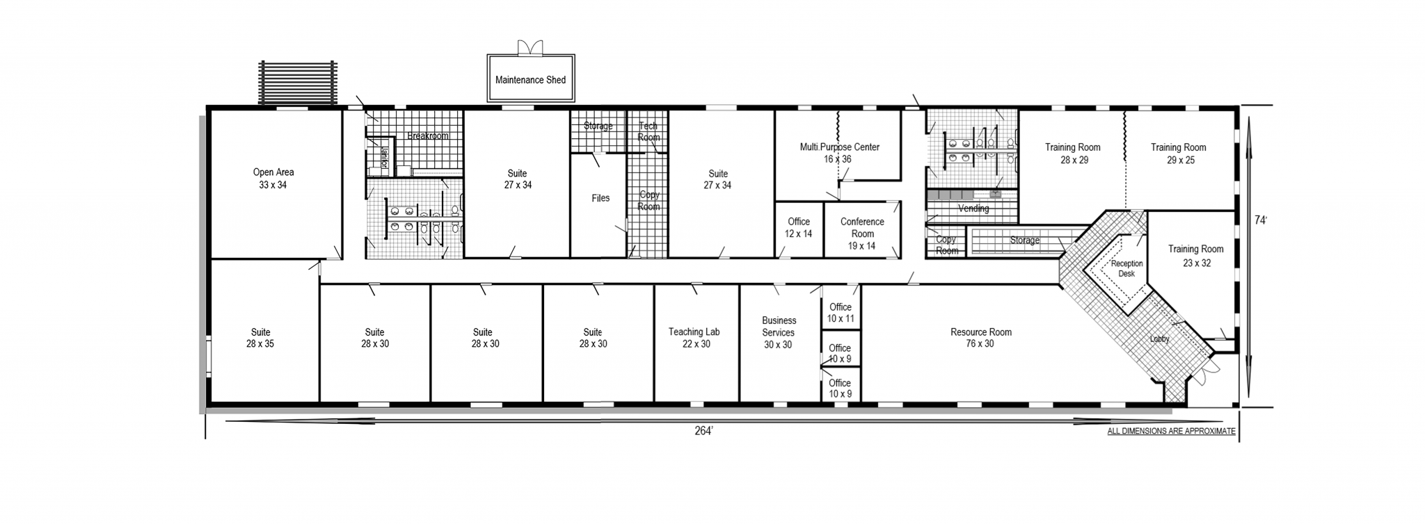 Survey/Site & Floor Plan Shady Oaks Offices